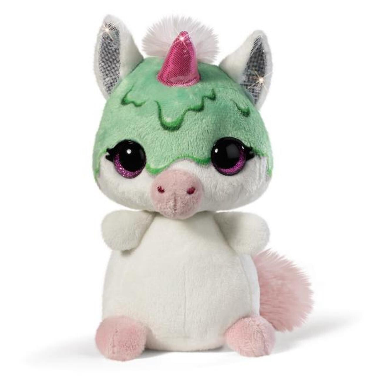 NICI 22-25cm Plush Animal Bear Mouse Hedgehog Husky Dog Elephant Unicorn Wolf Cuddle
