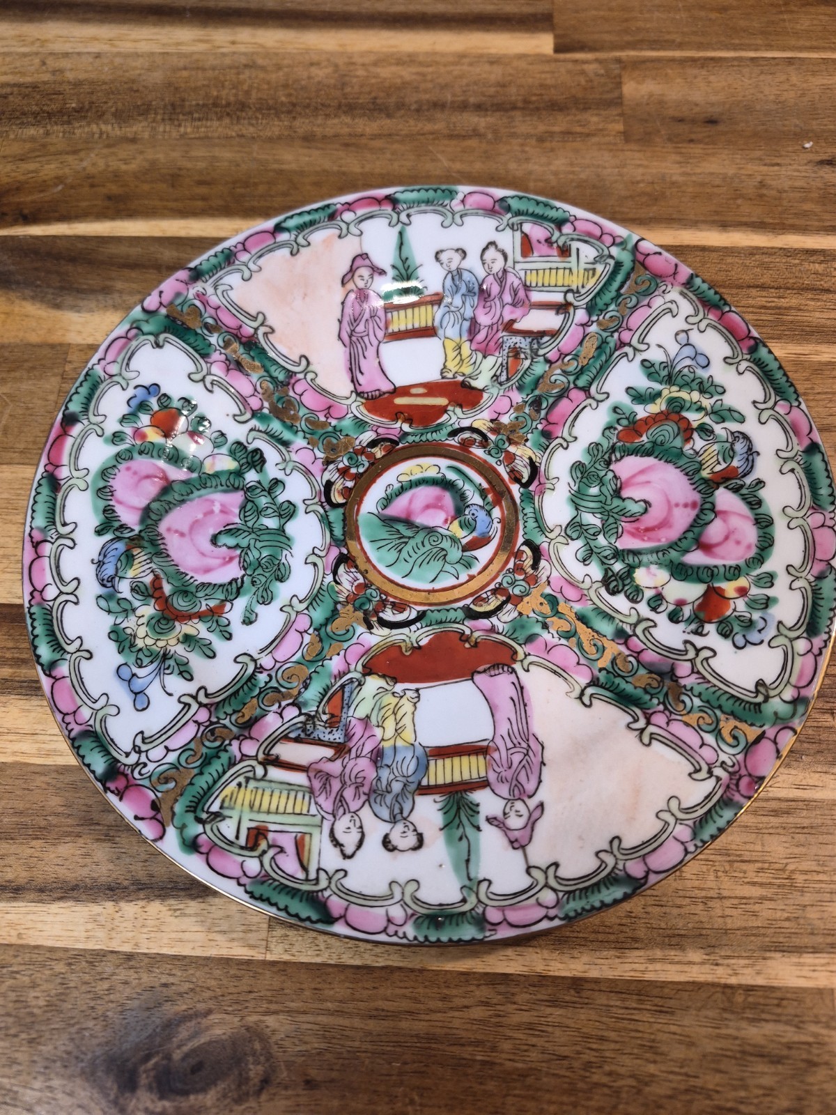 Chinese Antique Pre 19th Century Porcelain Famille Rose Hand Painted plate 7 \