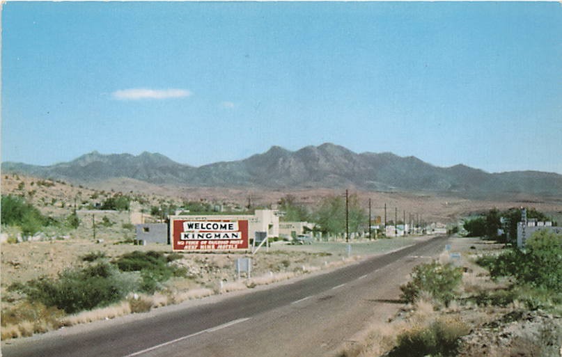Postcard AZ: Entering Kingman on Highway 93, Arizona