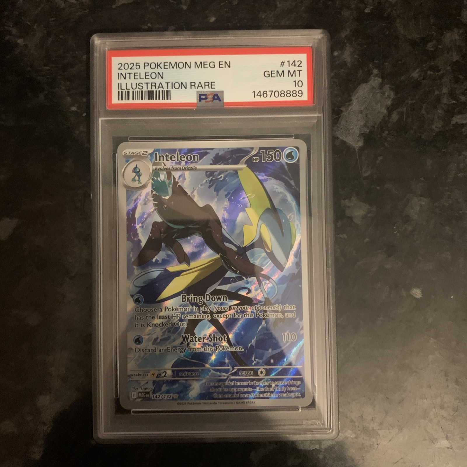 2025 Pokemon Mega Evolution MEG EN Illustration Rare 142 Inteleon PSA 10