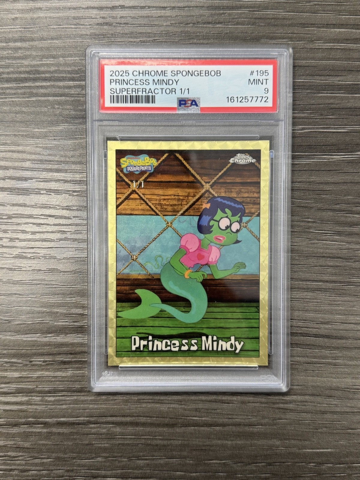 2025 Topps Chrome Spongebob #195  Princess Mindy Superfractor 1/1 PSA MINT 9