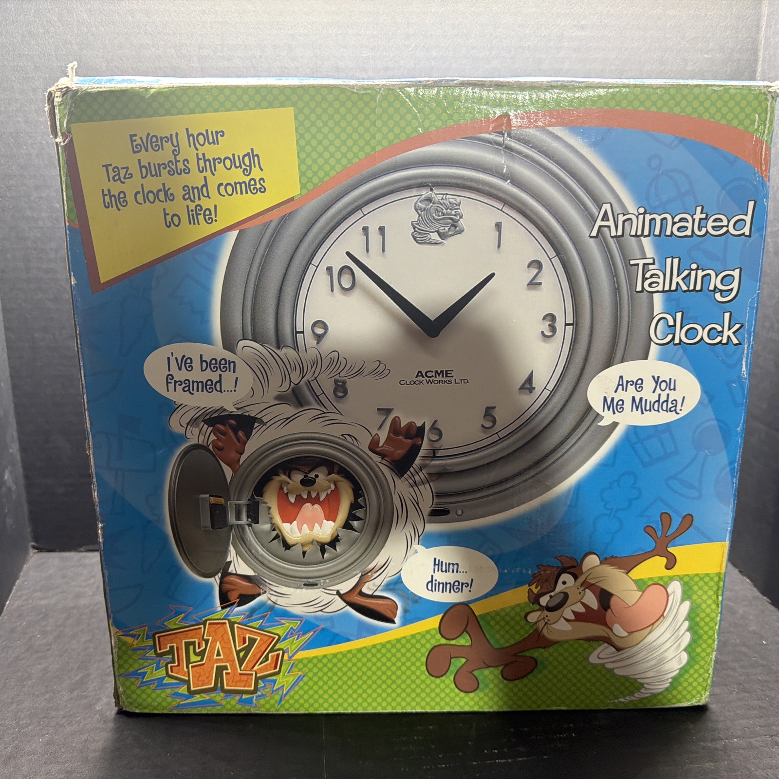 Vintage TEK Time Looney Tunes Talking Wall Clock Warner Bros