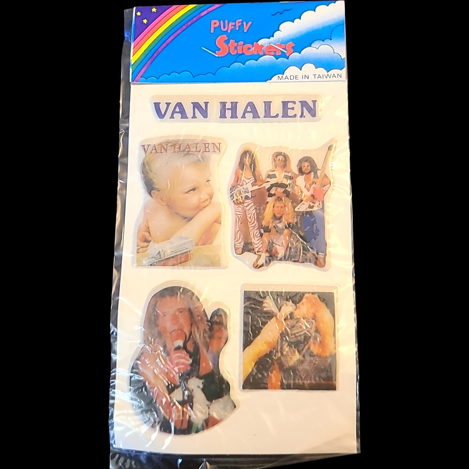 Vintage 1980s Van Halen Puffy Stickers NOS Sealed Original Package