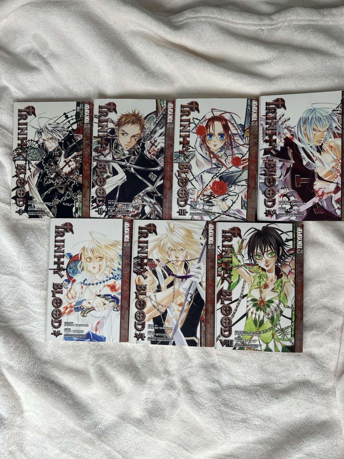 Trinity Blood Manga English Edition, Volumes 1-6, 8, by Kiyo Kujyo, Tokyopop