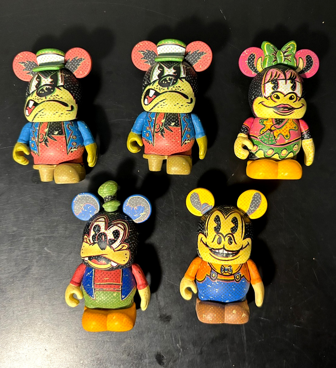 Disney Vinylmation Ink & Paint Lot of 5 Clarabelle, Horace, Goofy & 2x Pete