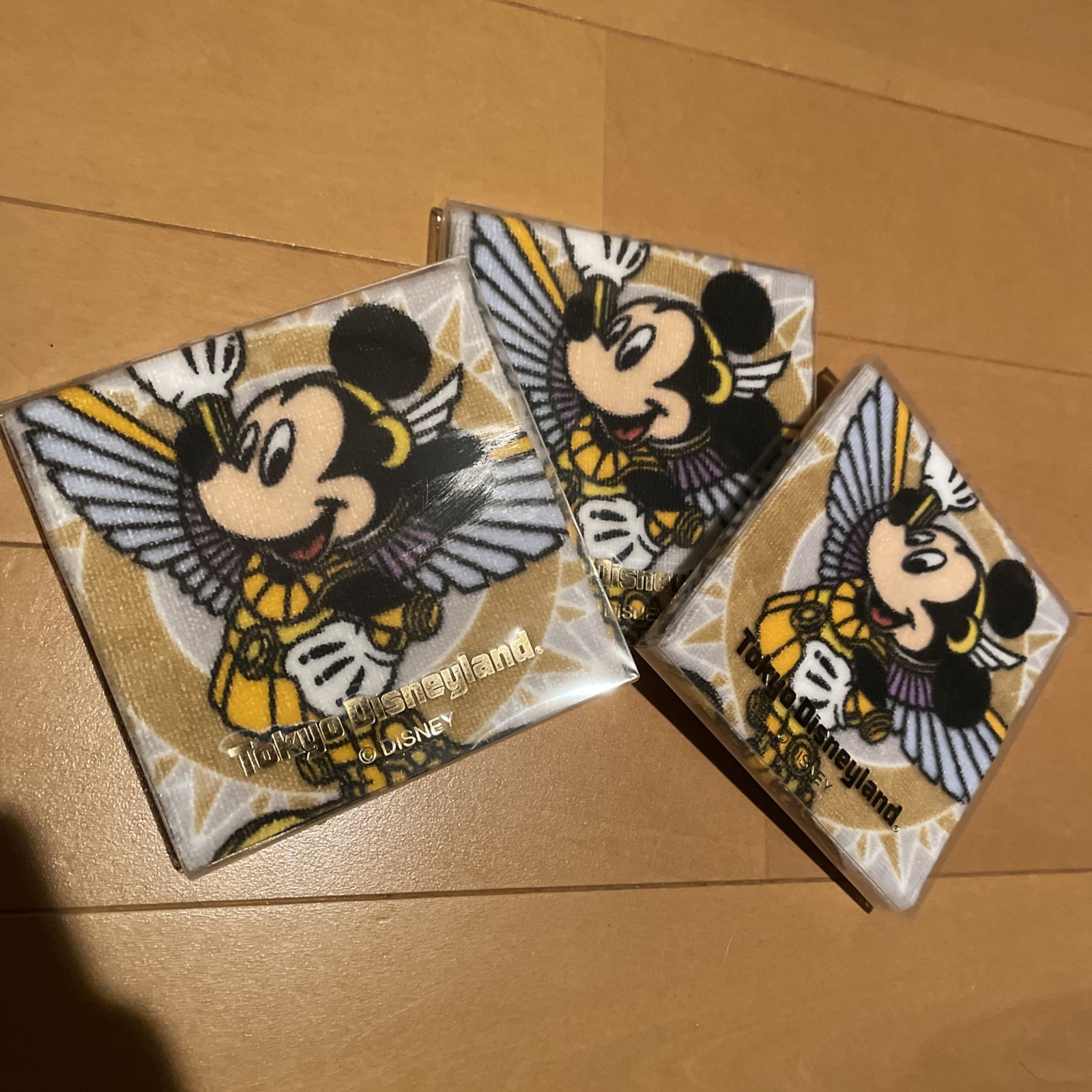 Tokyo Disneyland Mickey Mouse Handkerchief Set 3pcs Original Package Japan