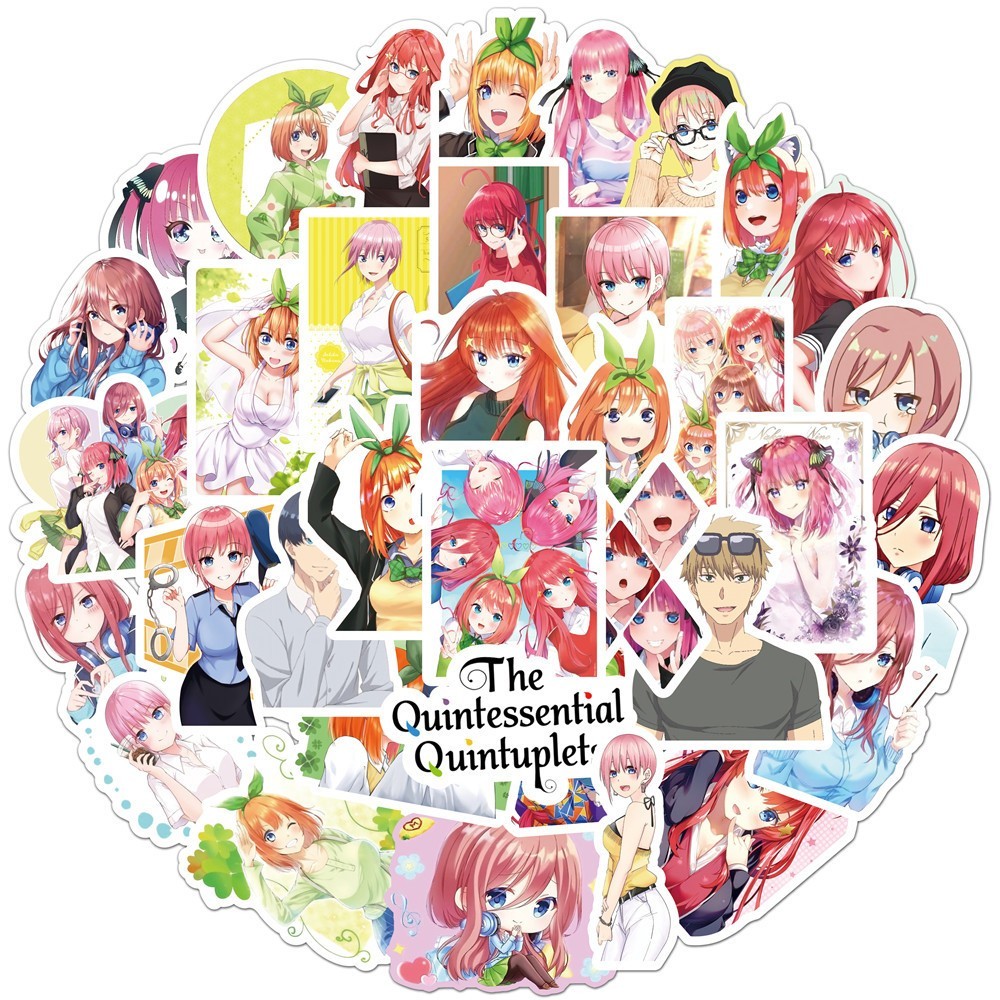Mix 10 PCs The Quintessential Quintuplets Luggage Notebook Laptop Car Stickers