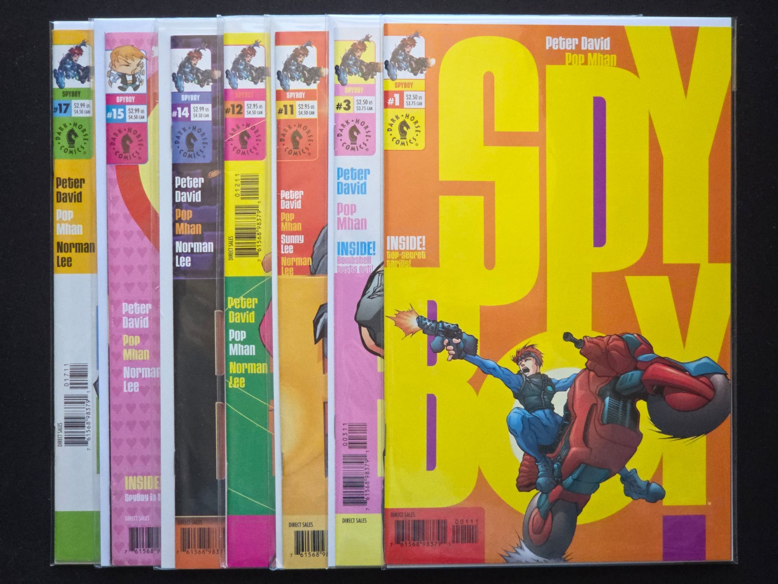 (LOT 7) SPY BOY #s 1 3 11 12 14 15 17 DARK HORSE 1999 VFNM