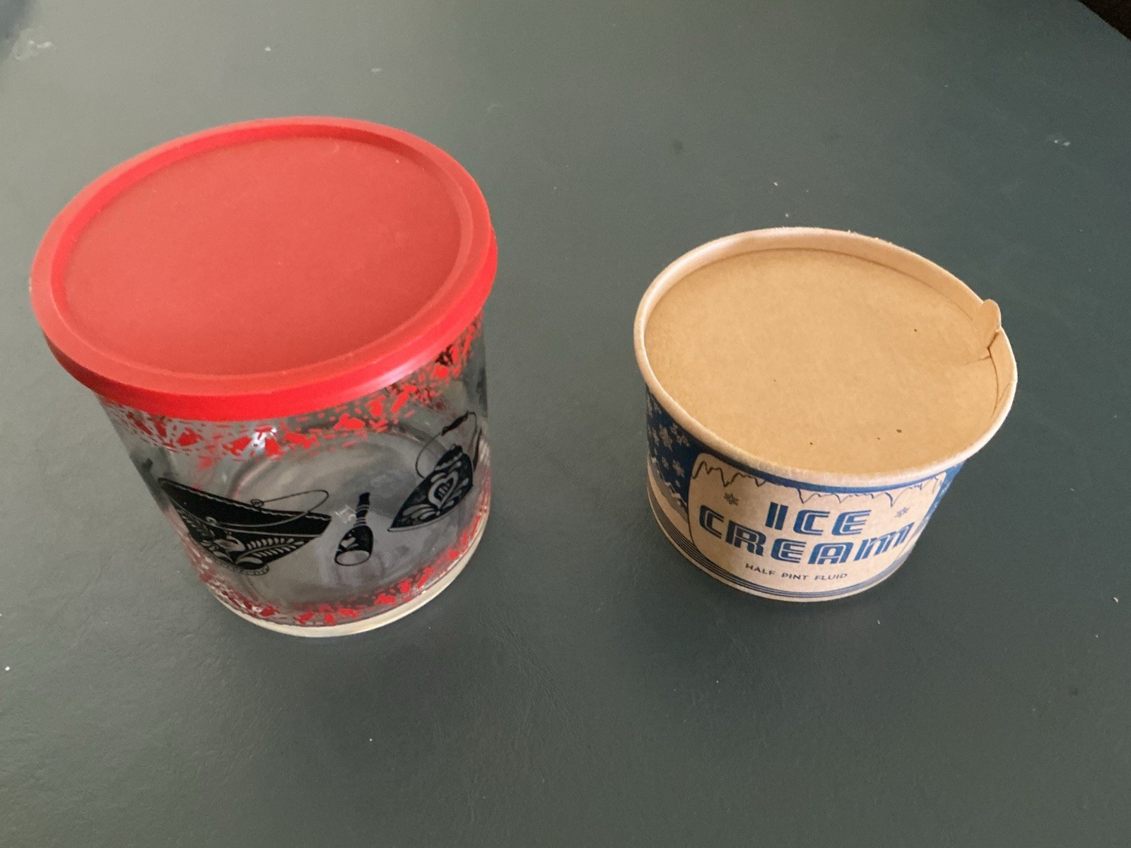 Vintage Cottage Cheese And Ice Cream Containers