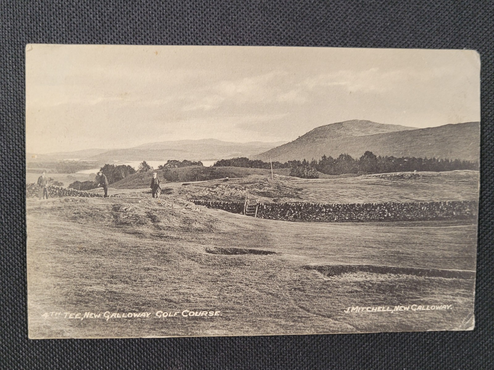 Vintage Galloway Golf Course Postcard 4th Tee Scotland J Mitchell Mailed 1914
