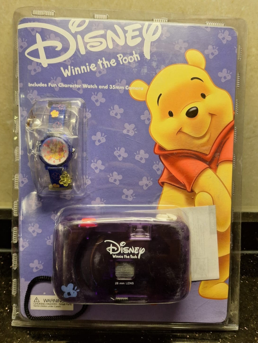 Vintage Disney Winnie the Pooh Watch & 35mm Film Camera Set Sealed New SII