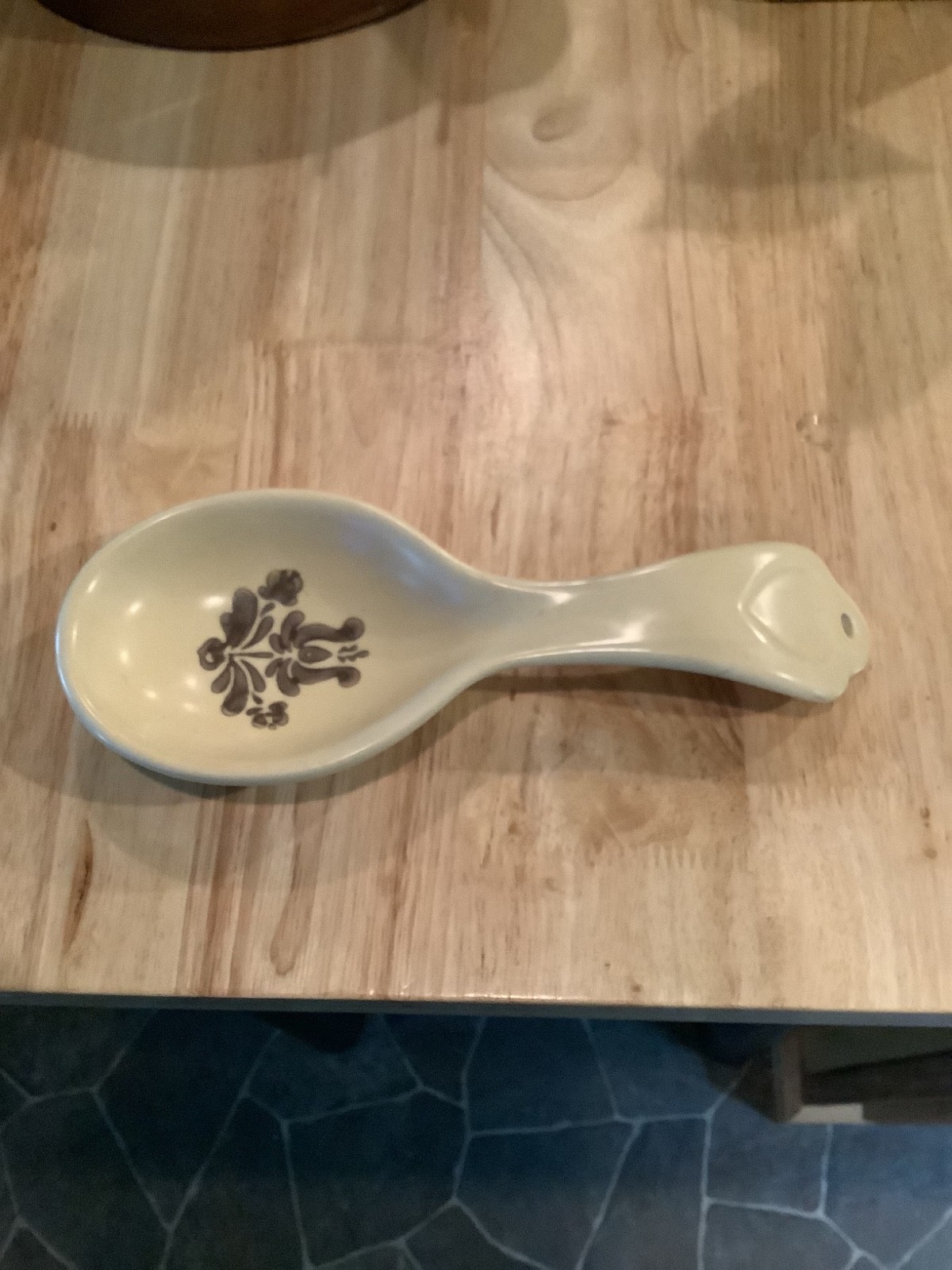 Vintage Pfaltzgraff Spoon Rest Village Collection Stoneware USA