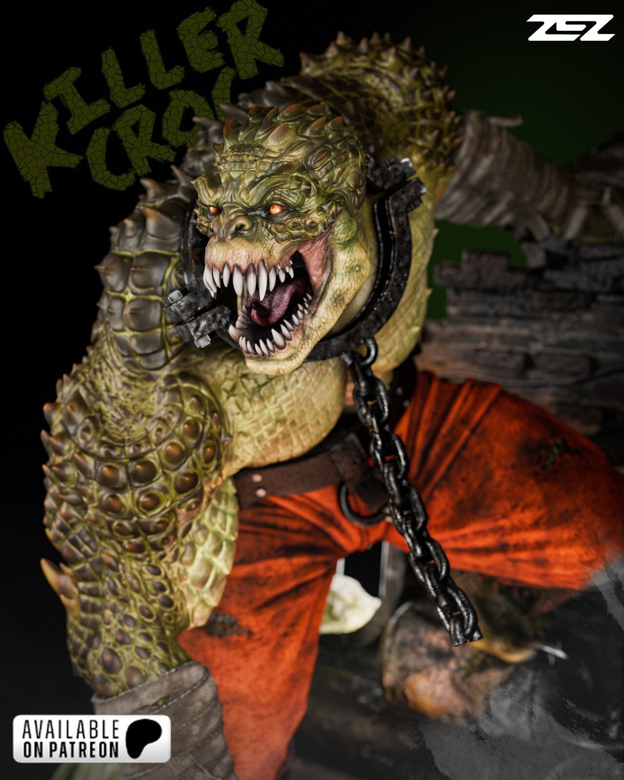 1:8 Killer Croc DC Comics Fan Art UNPAINTED High Quality Garage Kit