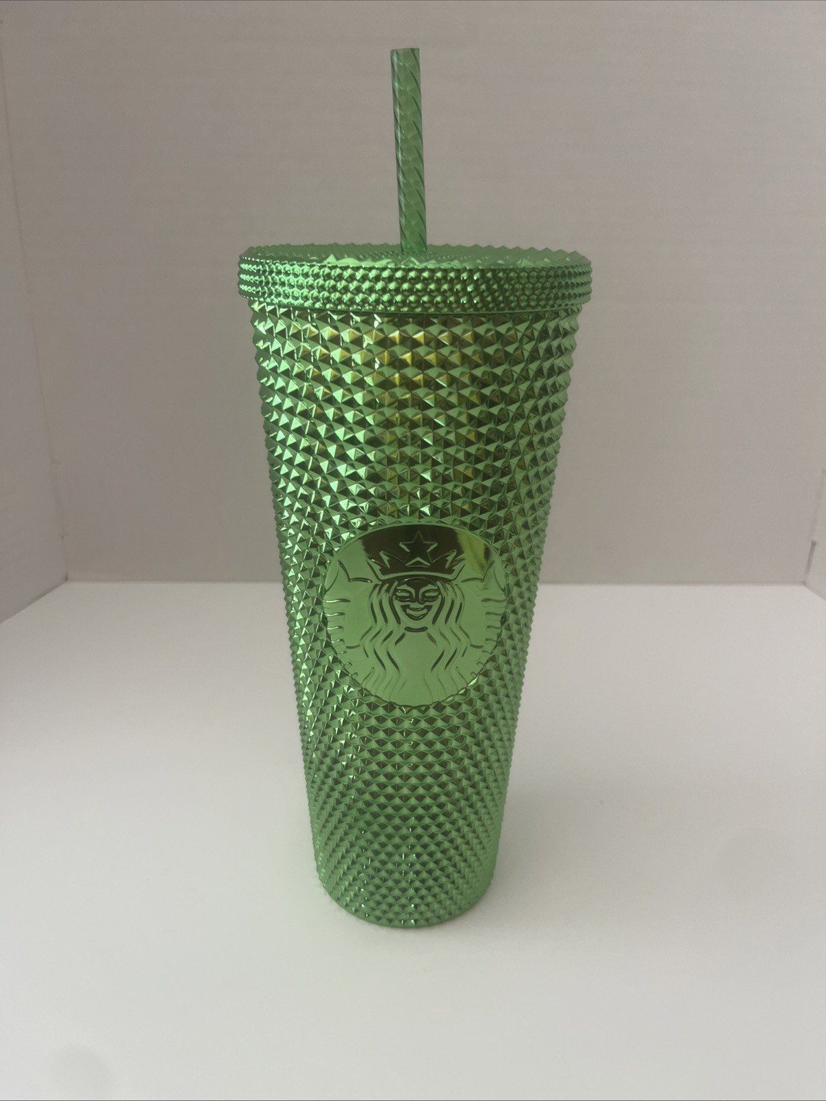 NEW Starbucks 2023 Holiday Green Metallic Studded Tumbler 24 oz VENTI