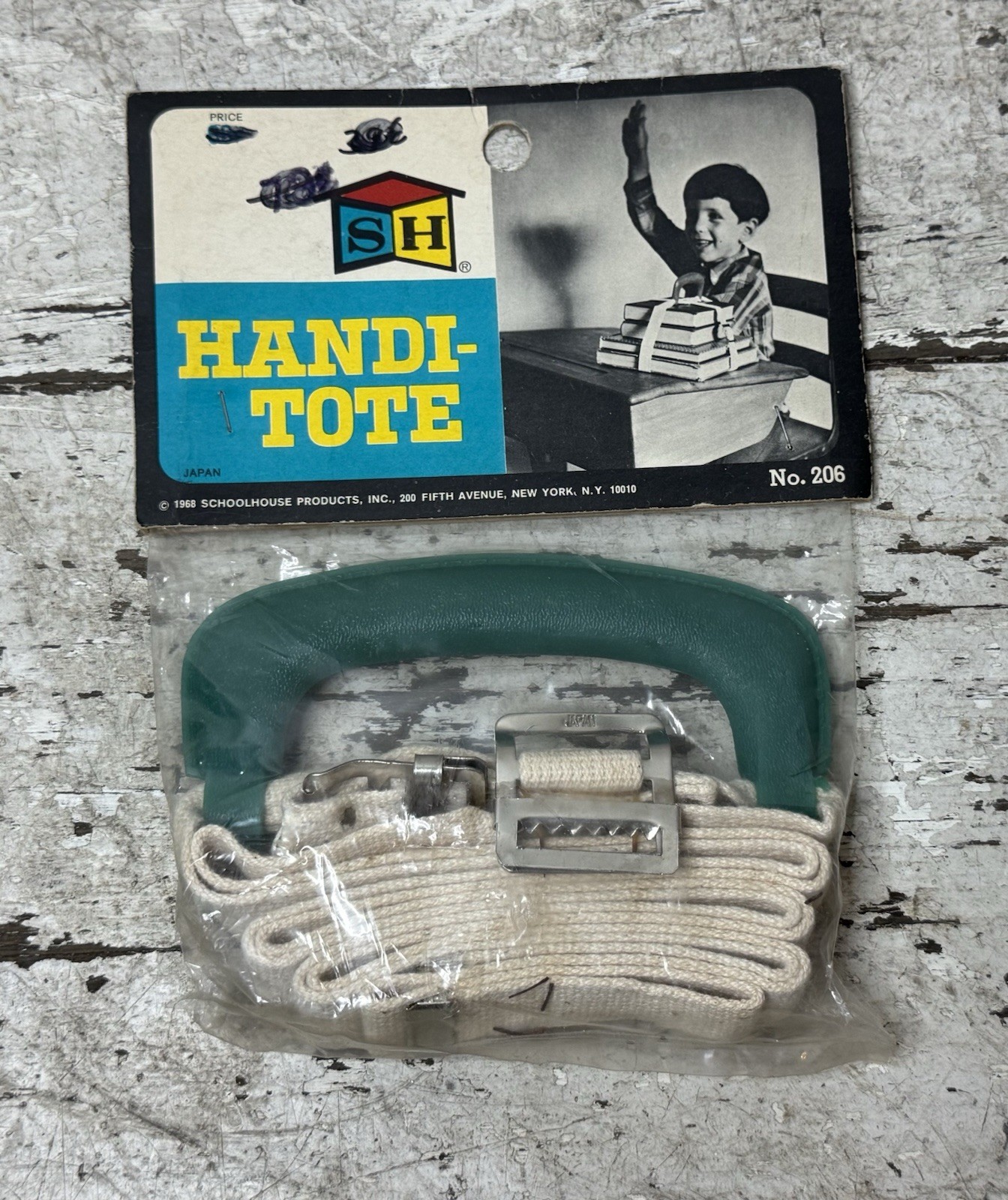 NOS Vintage 1968 Schoolhouse Products Handi-Tote School Book Carrier Straps