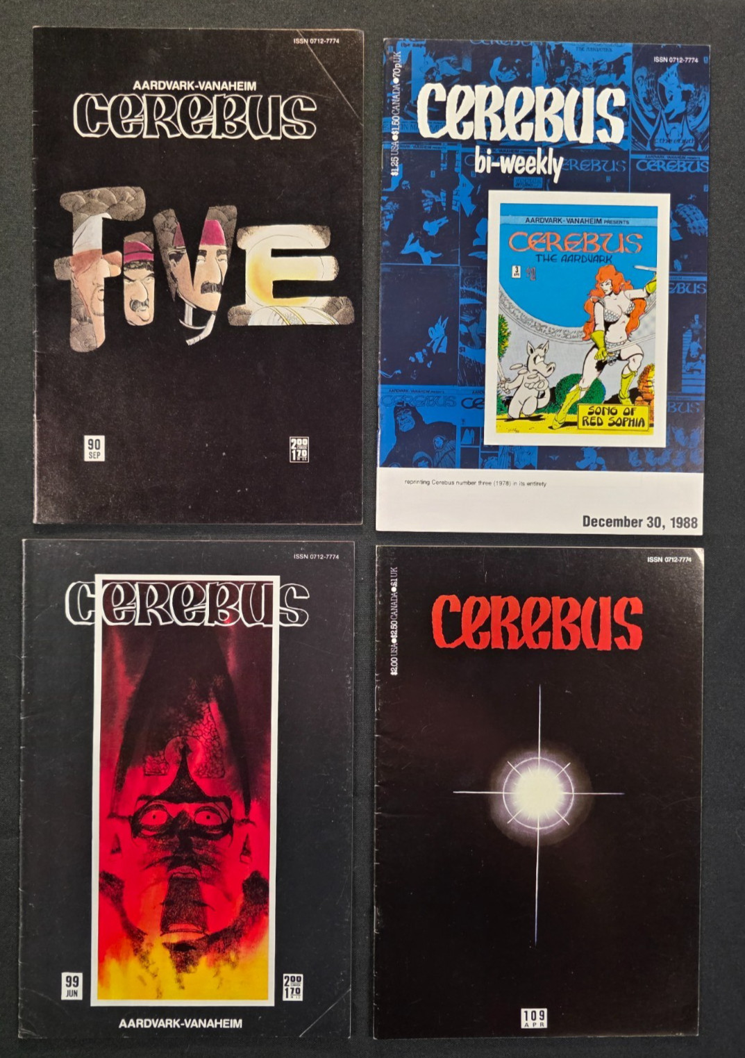 CEREBUS 90 99 109 + Bi-Weekly 3 LOT Dave SIM GERHARD Aardvark Set  4 COMICS