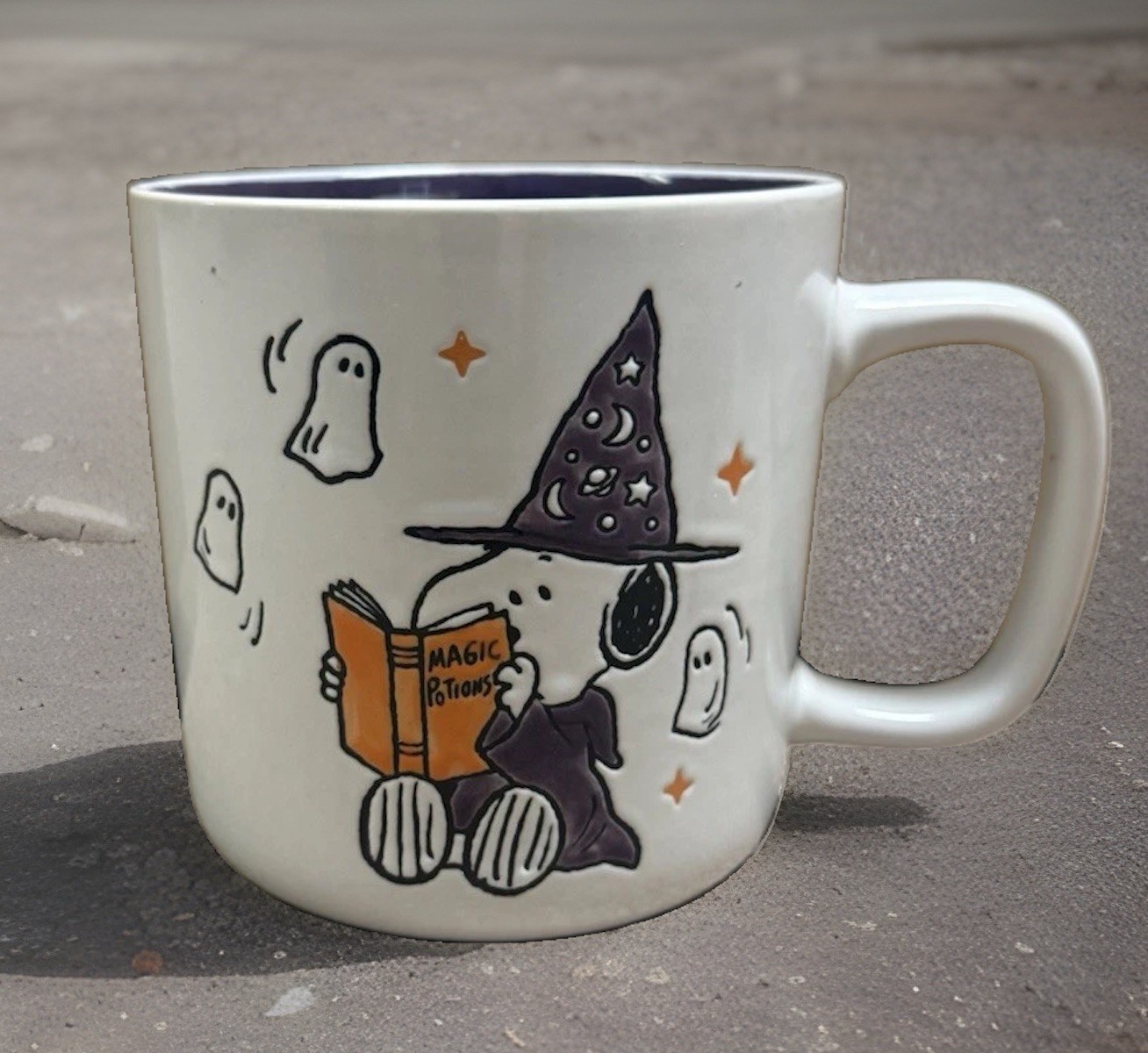 Peanuts Halloween Snoopy 16 fl oz Ceramic Mug White/Purple Microwave Safe