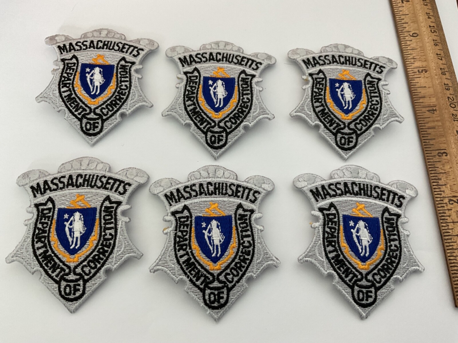 Massachusetts Dept. Of Correction collectable Hat,shirt,etc. Patch Set 6 pieces.