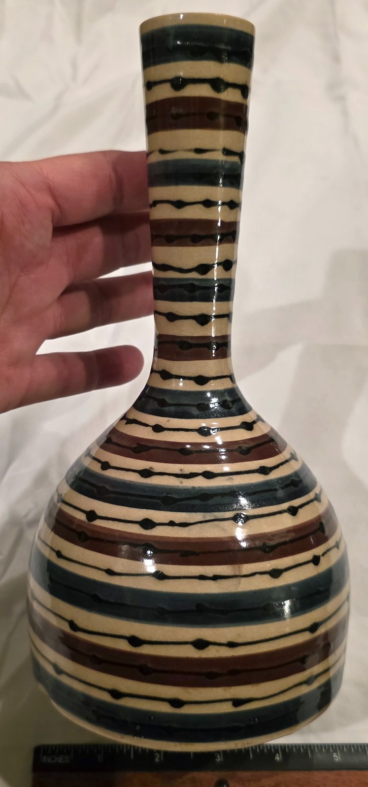 MCM Japanese Ceramic Vase 9 3/4