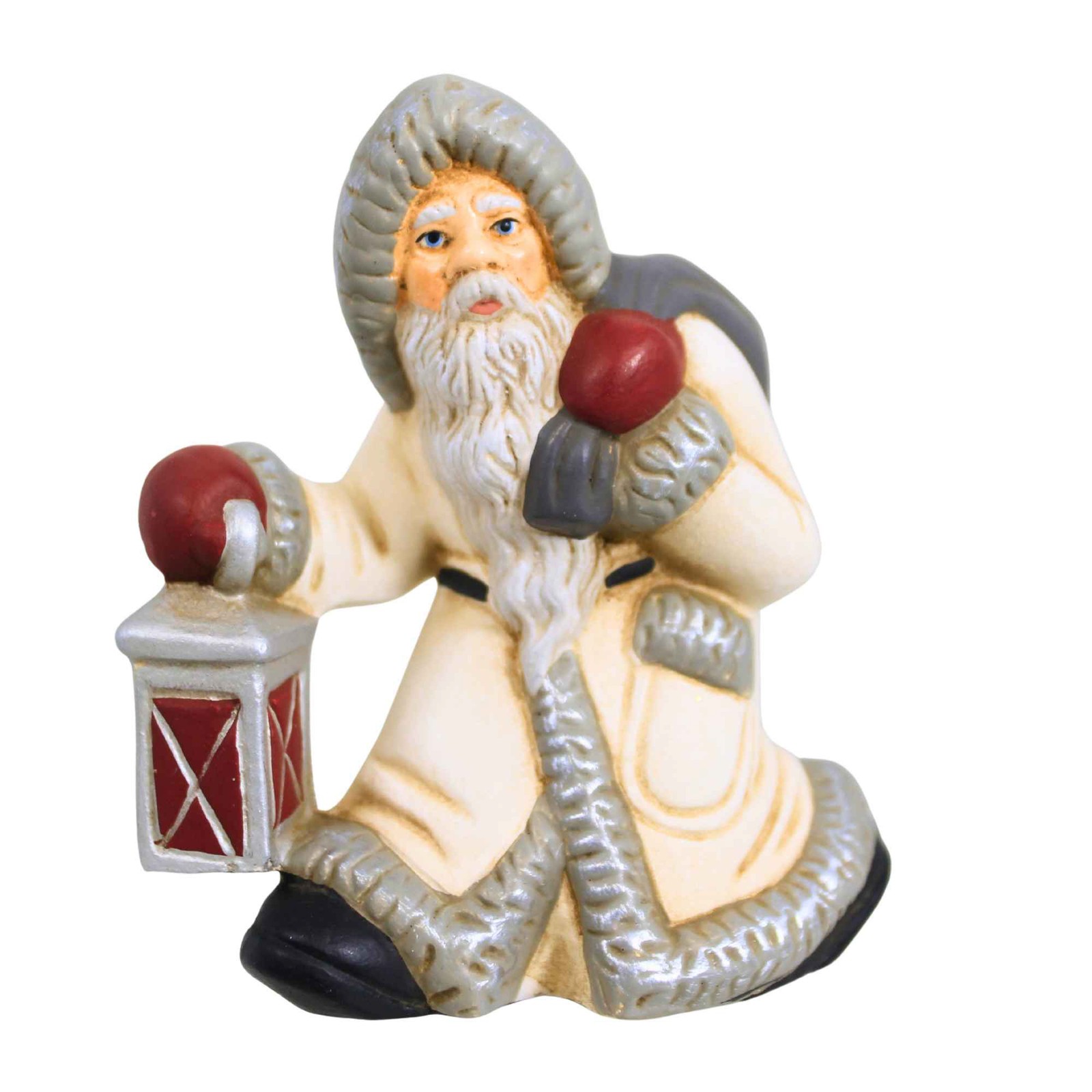 Marolin 3.50In Little Santa With Lantern, Resin, Vintage German 645W