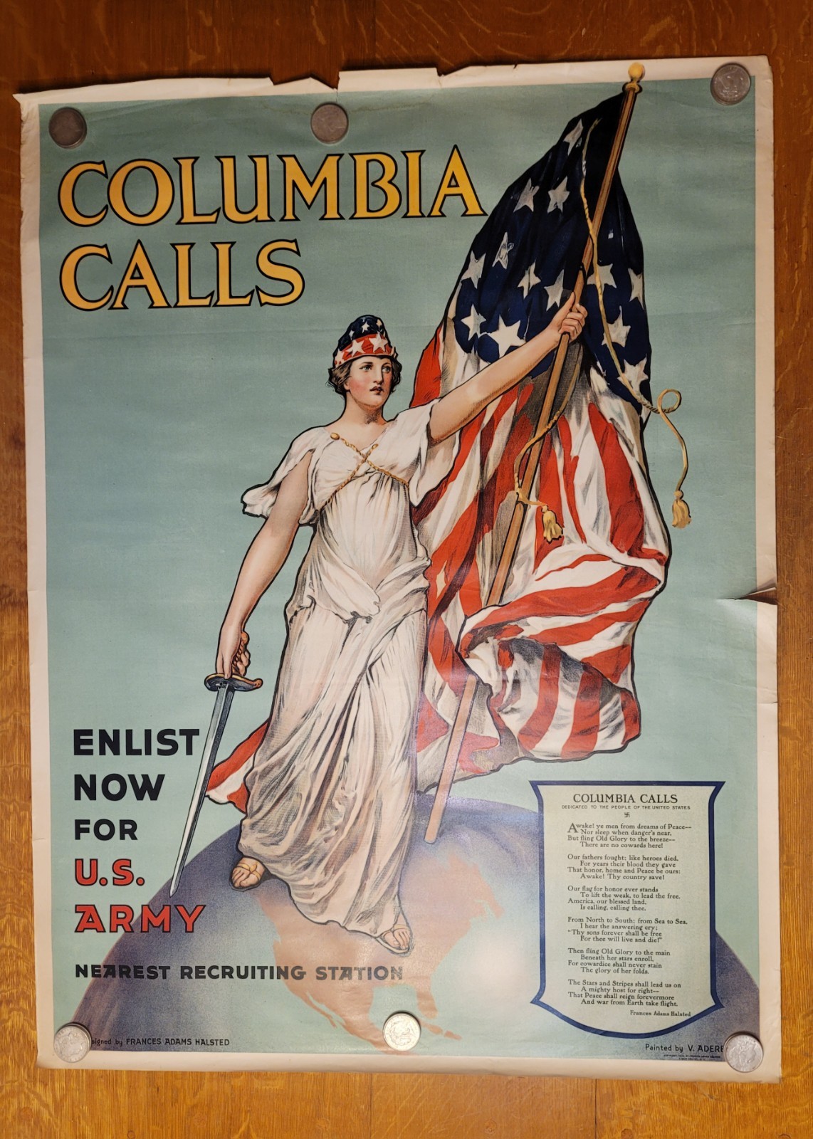 Original 1916 U.S. Army Recruiting Poster 30