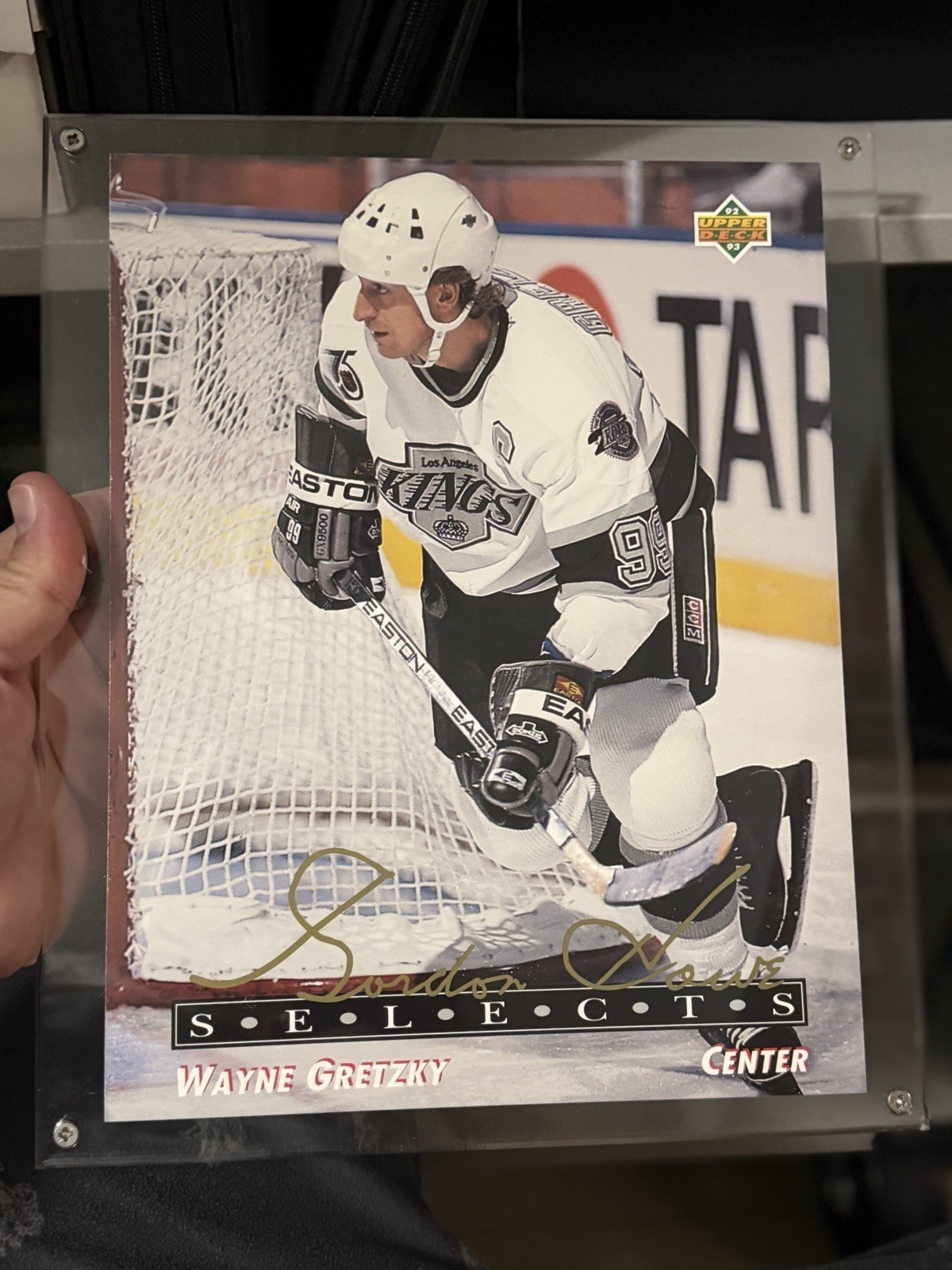 Wayne Gretzky 1992-93 Upper Deck 8 1/2 x 11 Photo Card w/ Gordie Howe Auto