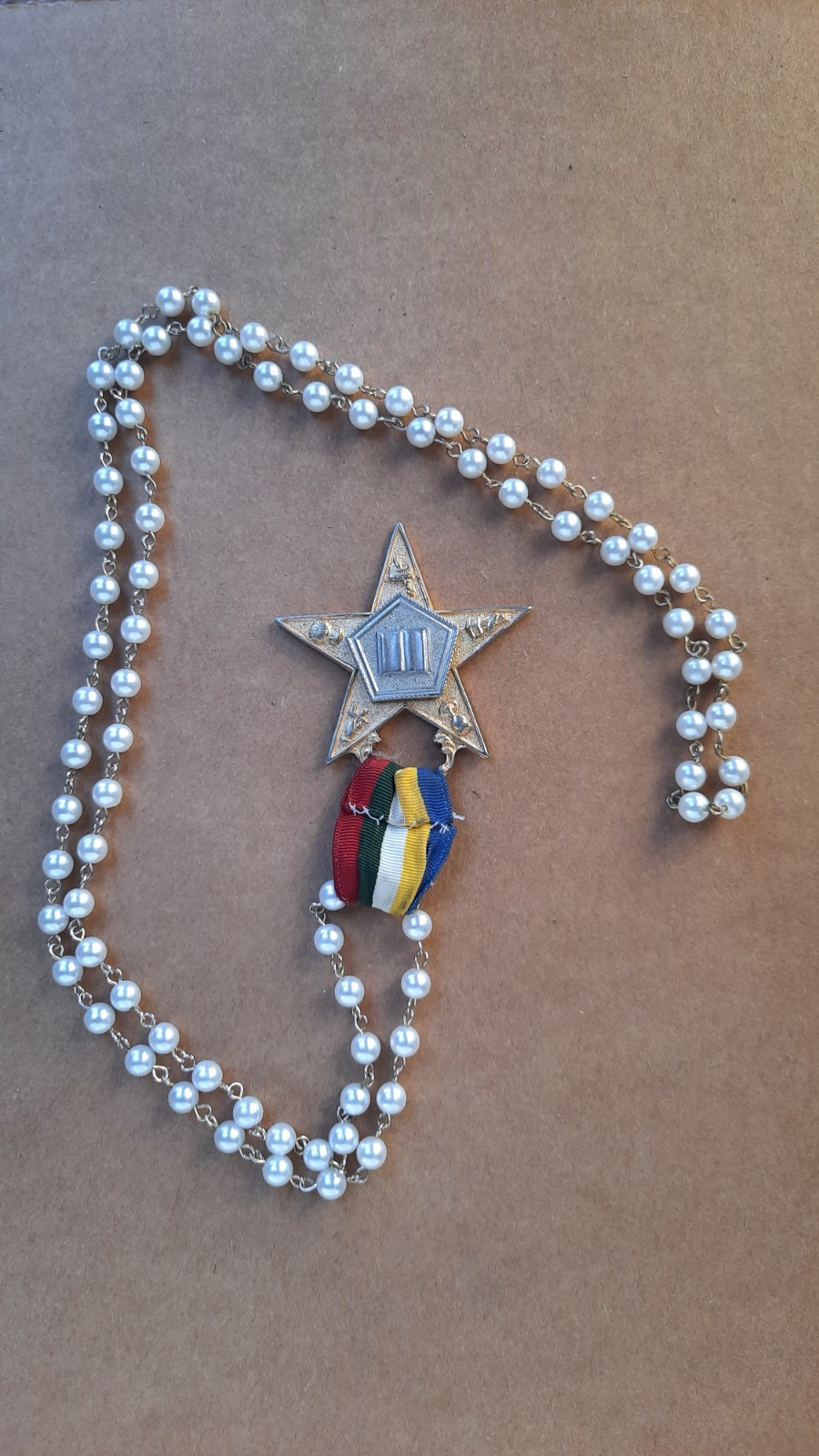 Vintage Order of Eastern Star Officer Medal -  Freemasons