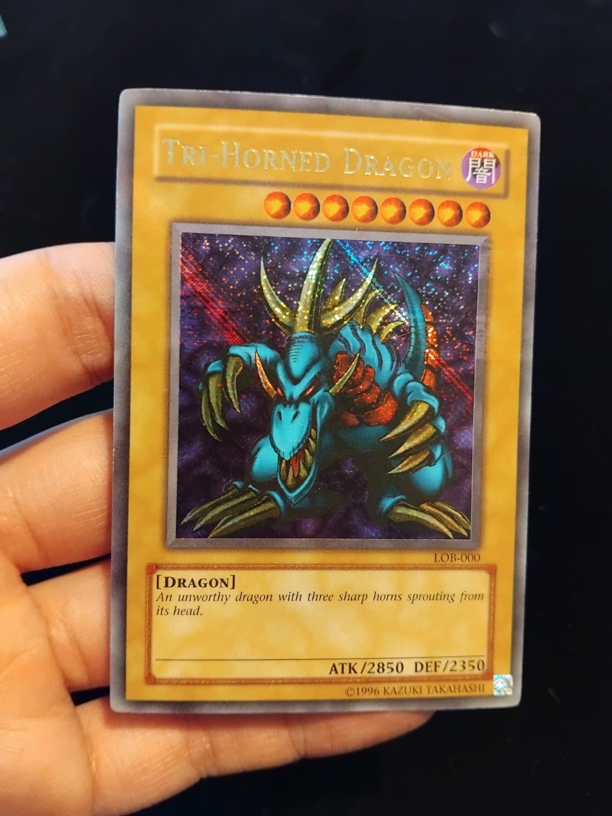 Yugioh Tri-horned Dragon LOB Ultra Misprint (LP/MP) - OFFERS WELCOME