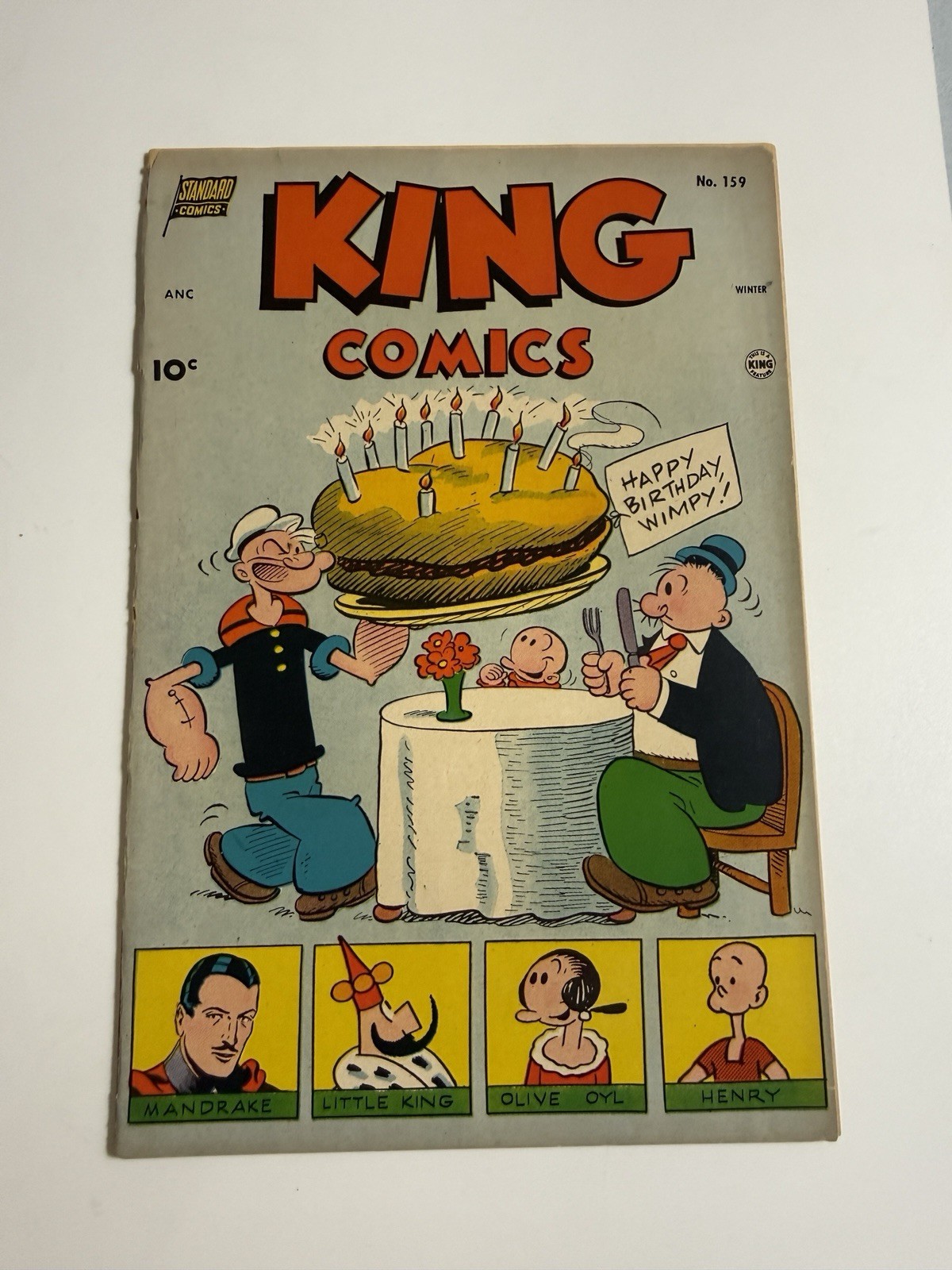 King Comics Popeye #159 David Mckay Comics 1952 Last Issue Golden Age