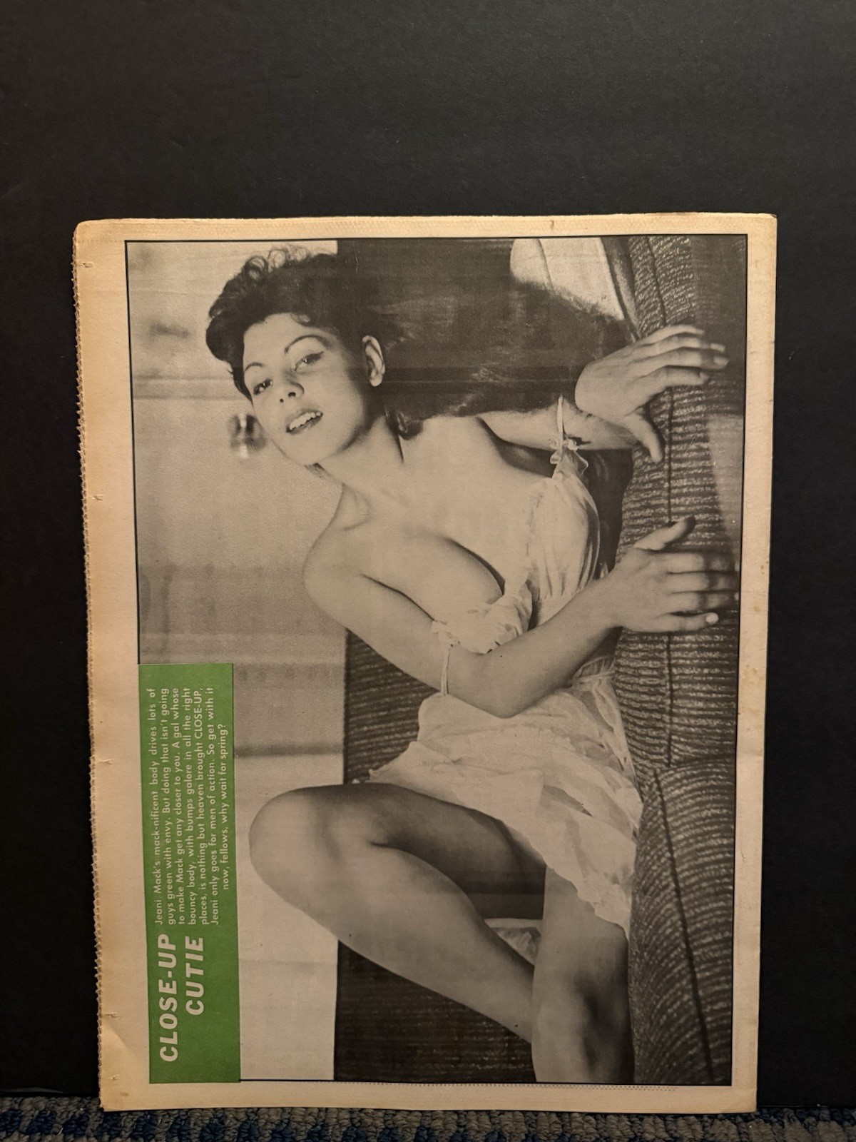 1968 March 18th National Close-Up Newspaper, Close-Up Cutie Jeani Mack  (VRN10