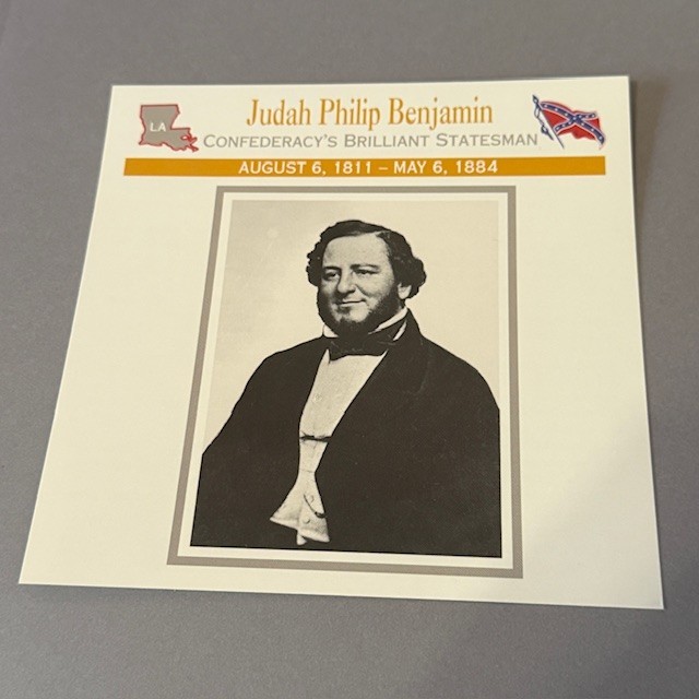 Civil War Card Picture 1995 Atlas Military Politics Politicians Judah Benjamin
