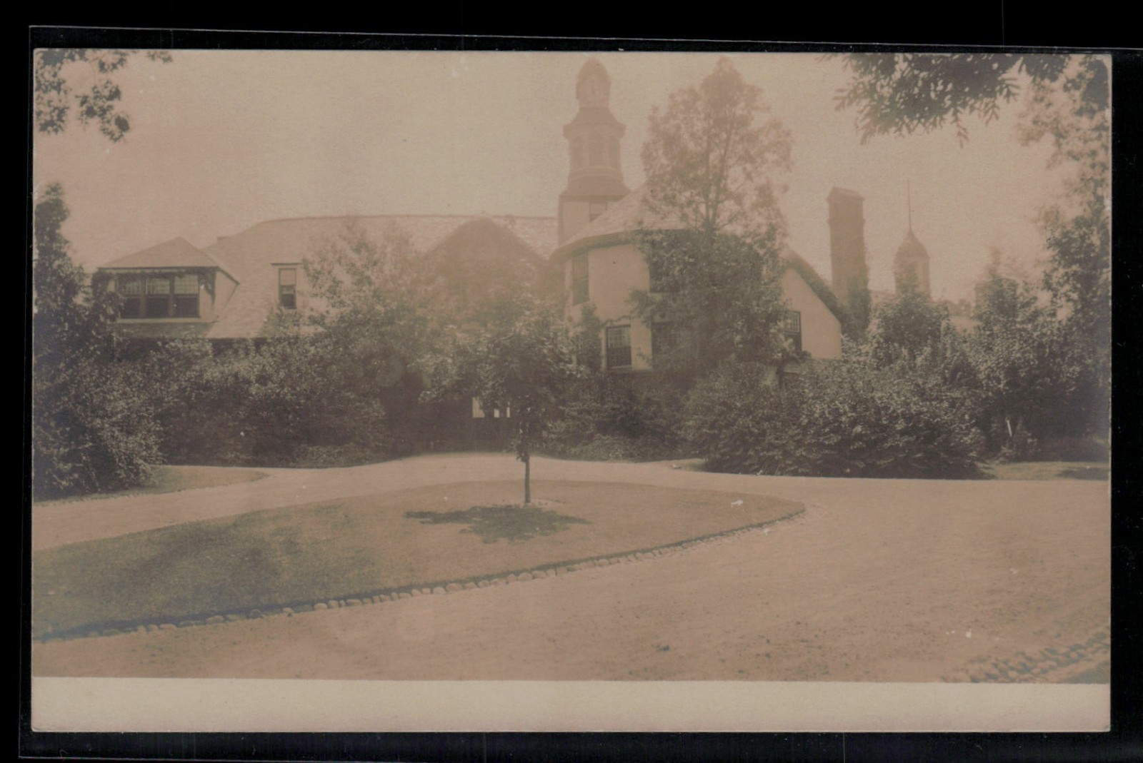 RPPC Postcard Unidentified Mansion or University Campus Building c1910