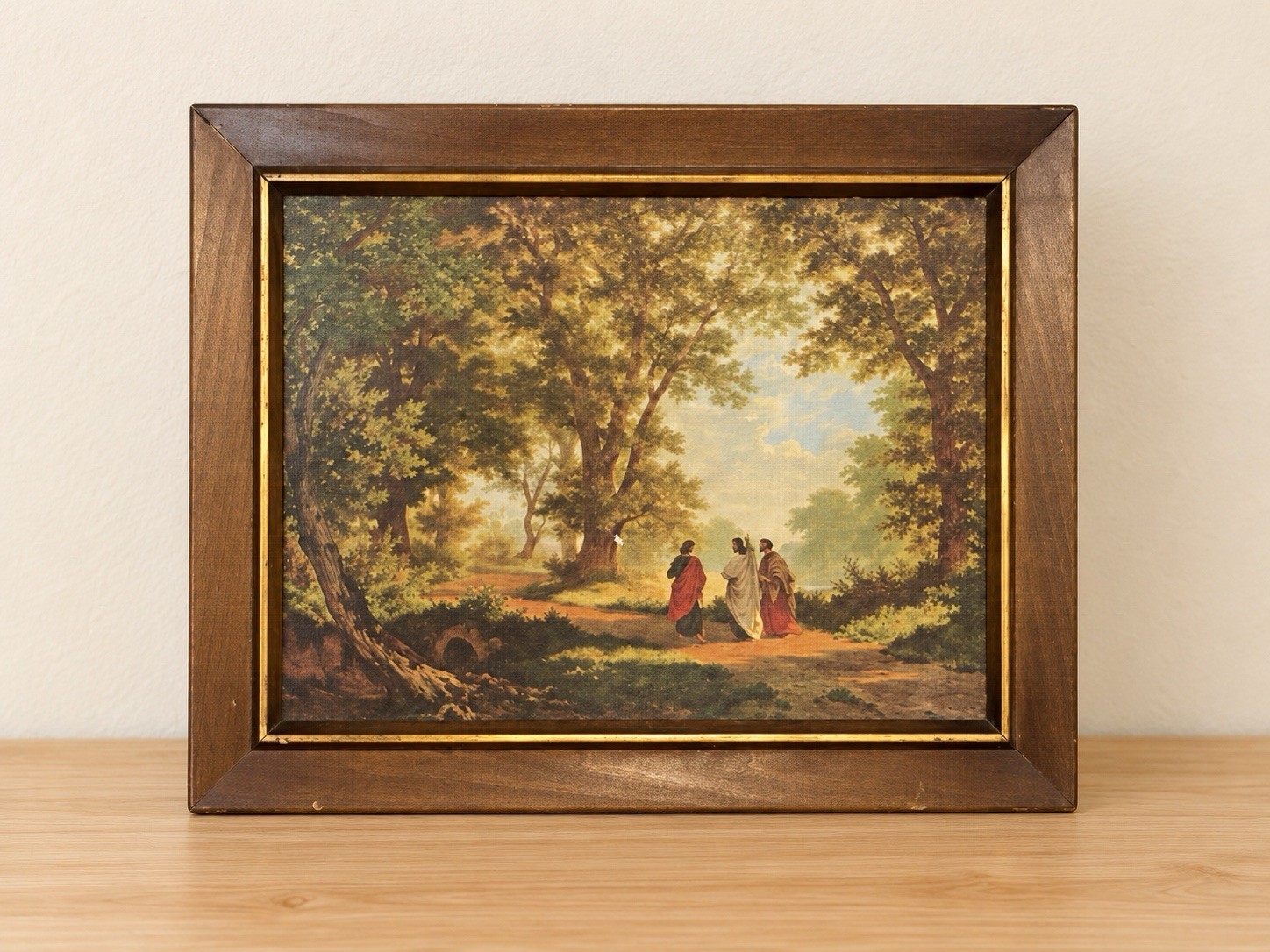 Vintage Dicksons “Way to Emmaus” Framed Religious Art No. 317