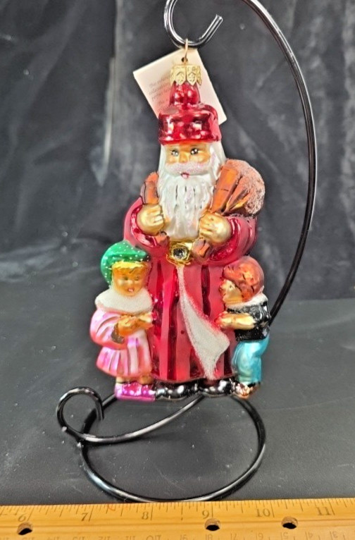 Vtg 1996 Christopher Radko Santa Suffer The Little Children Blown Glass Ornament