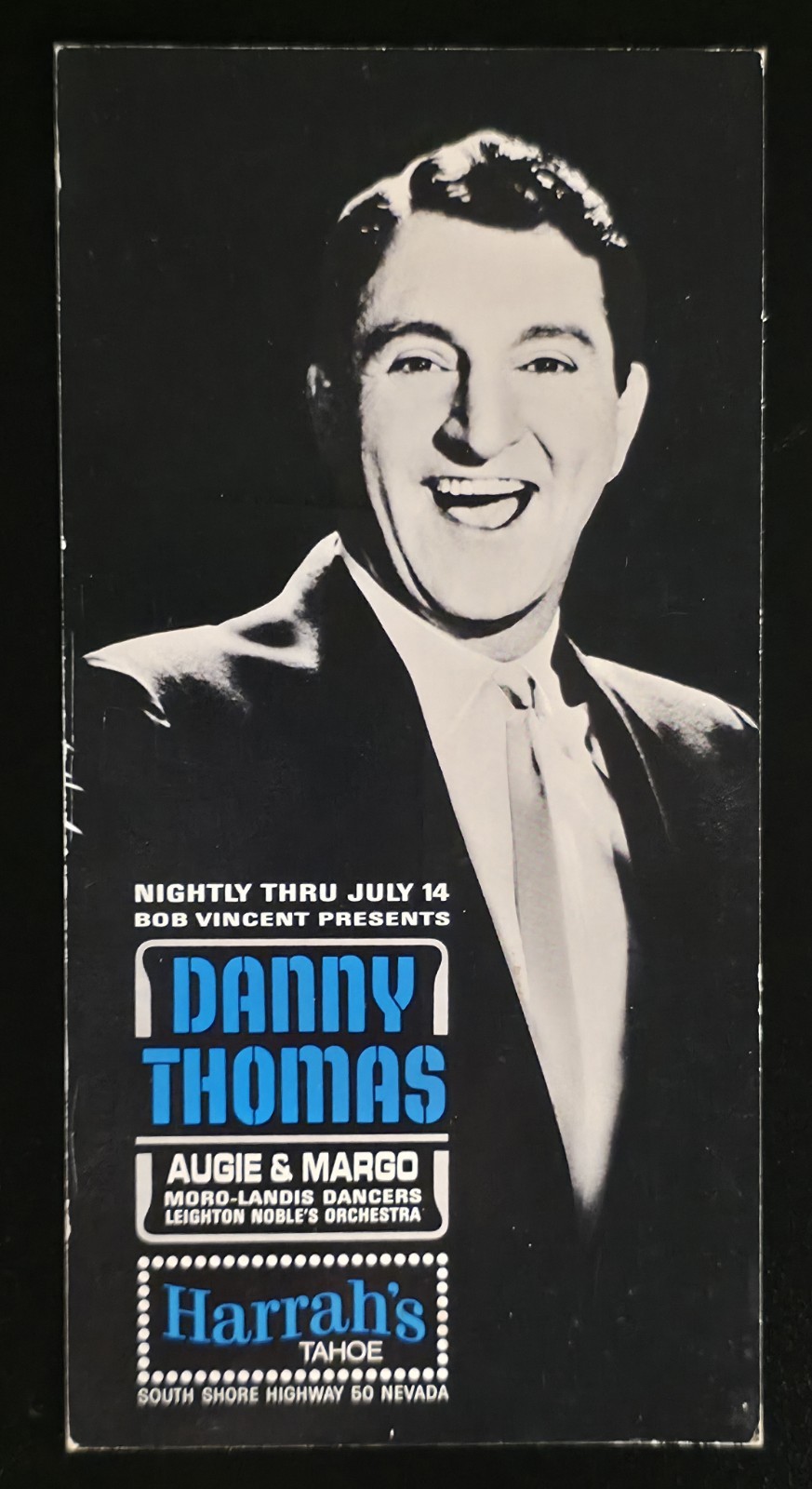1963 Harrah's Tahoe Danny Thomas Ethel Merman Casino Postcards Lot 2