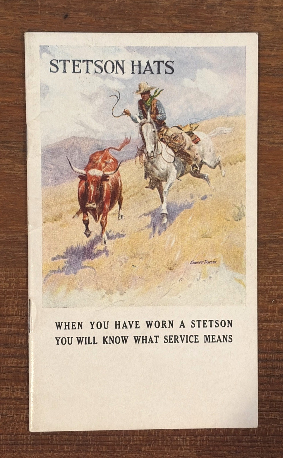 RARE 1920's Stetson Hats Catalog Edward Borein Cowboy Cover Art B&W Photos Mint