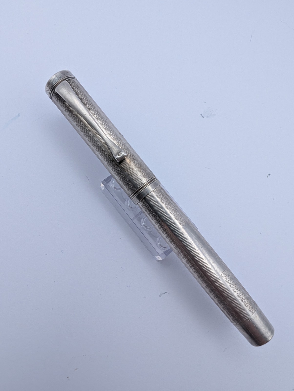 Vintage UNIC Sterling Silver Pocket Fountain Pen – Art Deco, 18k Nib, France