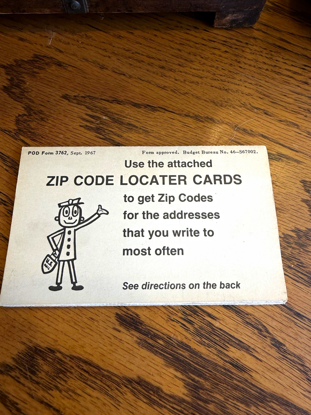 1967 USPS Mr. ZIP Code Locator Cards Booklet Unused Complete Postal