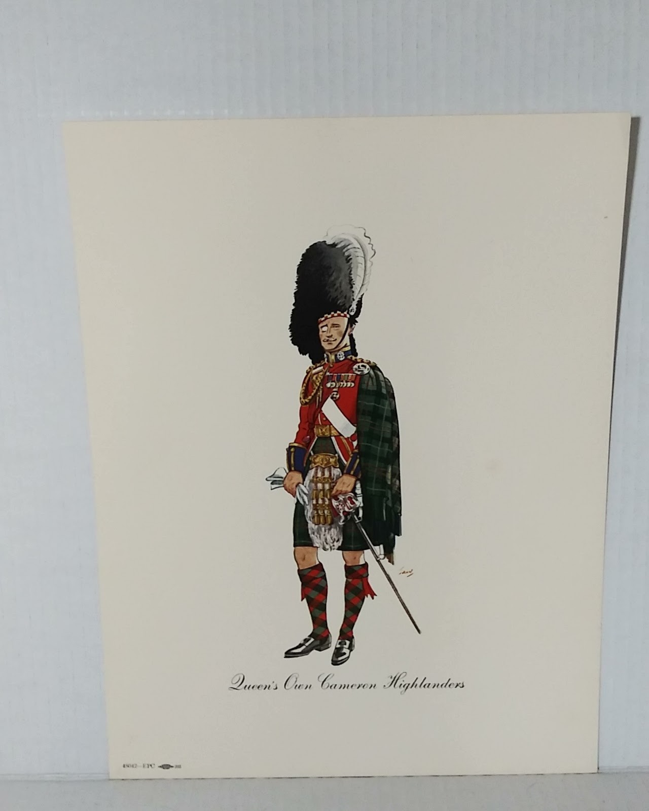 Dewar’s White Label Scottish Regimental Prints LAW Military Uniform Set of 4
