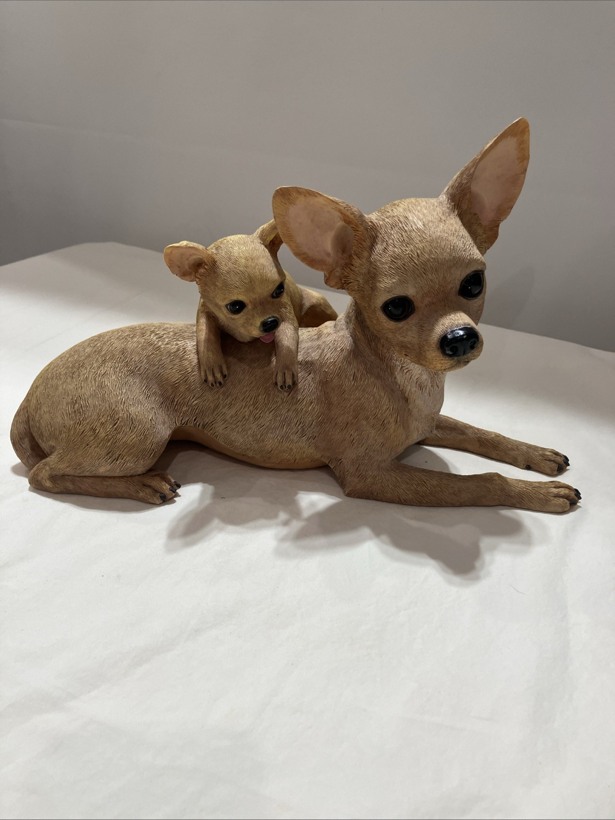 Chihuahua Statue The Danbury Mint Mommy And Me Dog Puppy Large Figurine 12\