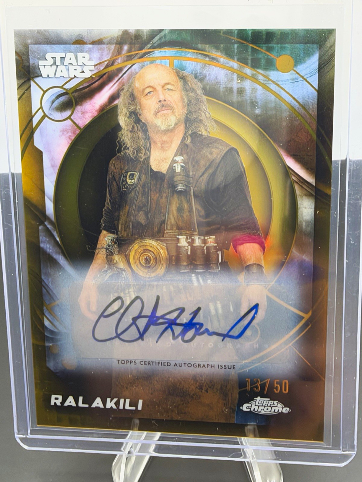 2026 Topps Chrome Star Wars Clint Howard Ralakili Gold Auto /50 #36