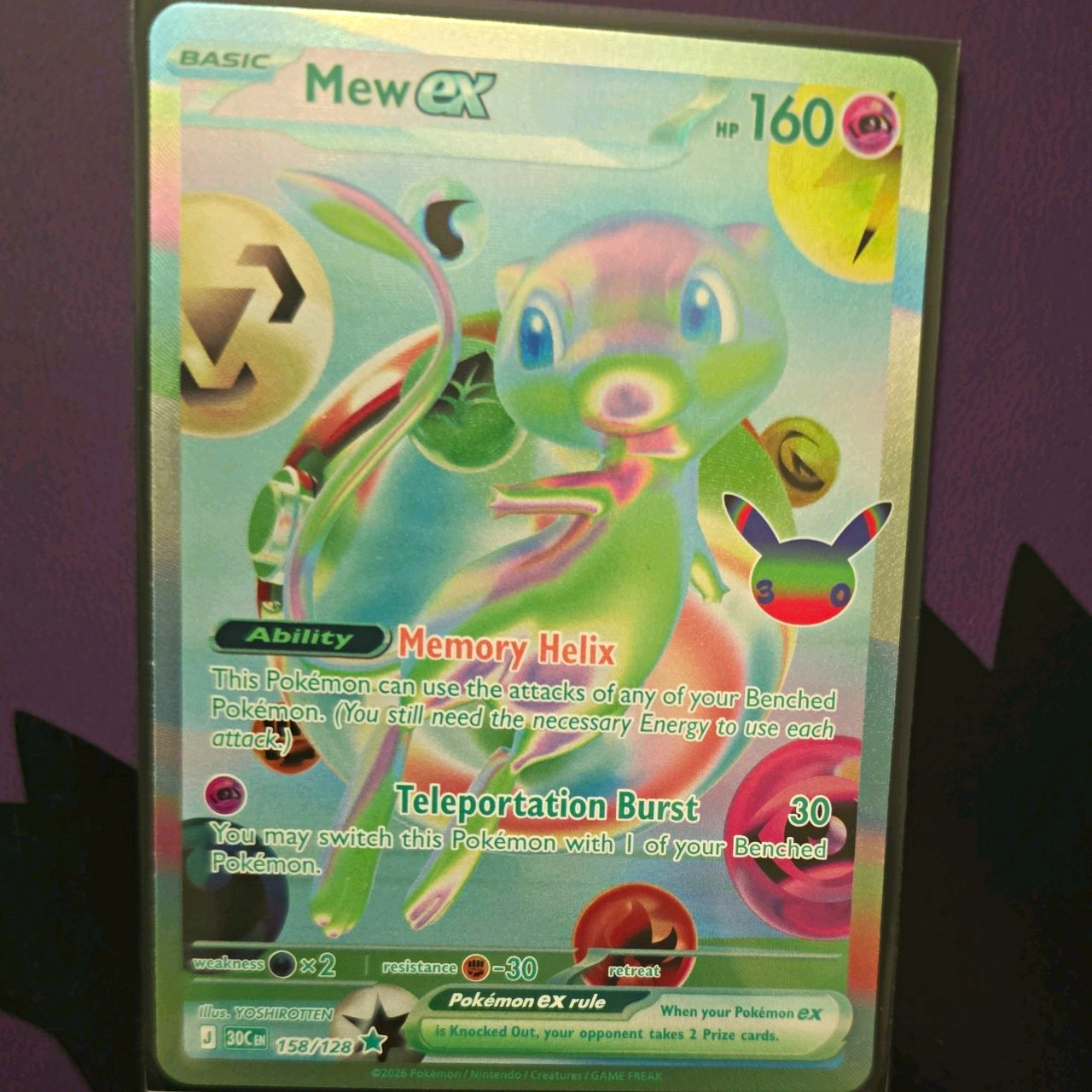 Pokémon Mew ex 158/128 30th Anniversary Special Illustration Rare