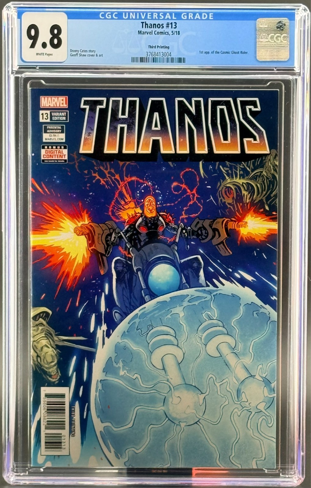 THANOS # 13 CGC 9.8 ~ 3rd Print VARIANT ~ 1st Cover & App COSMIC GHOST RIDER