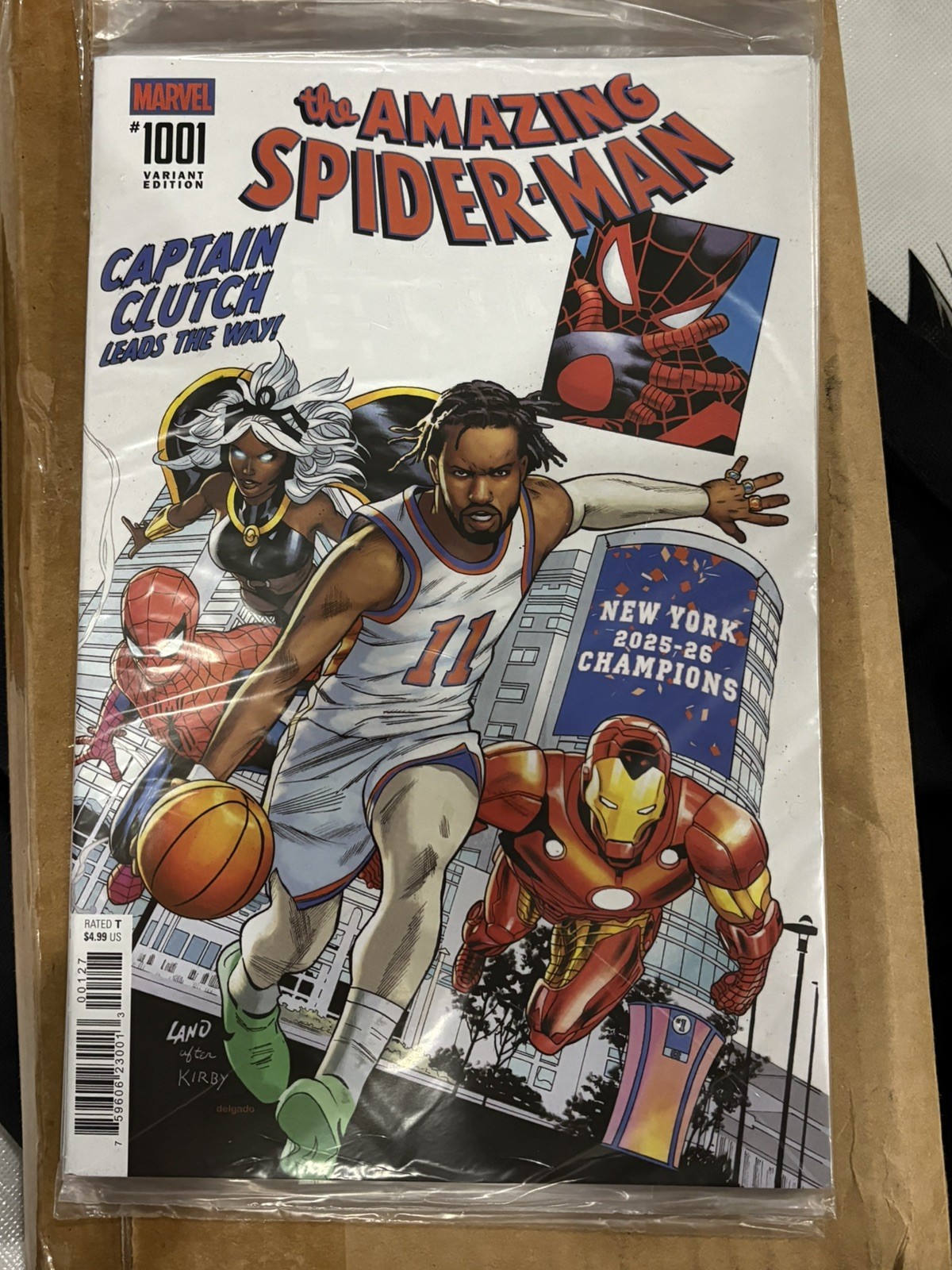 AMAZING SPIDER-MAN #1001 JALEN BRUNSON NY KNICKS NYCC 2026 EXCLUSIVE NM IN-HAND