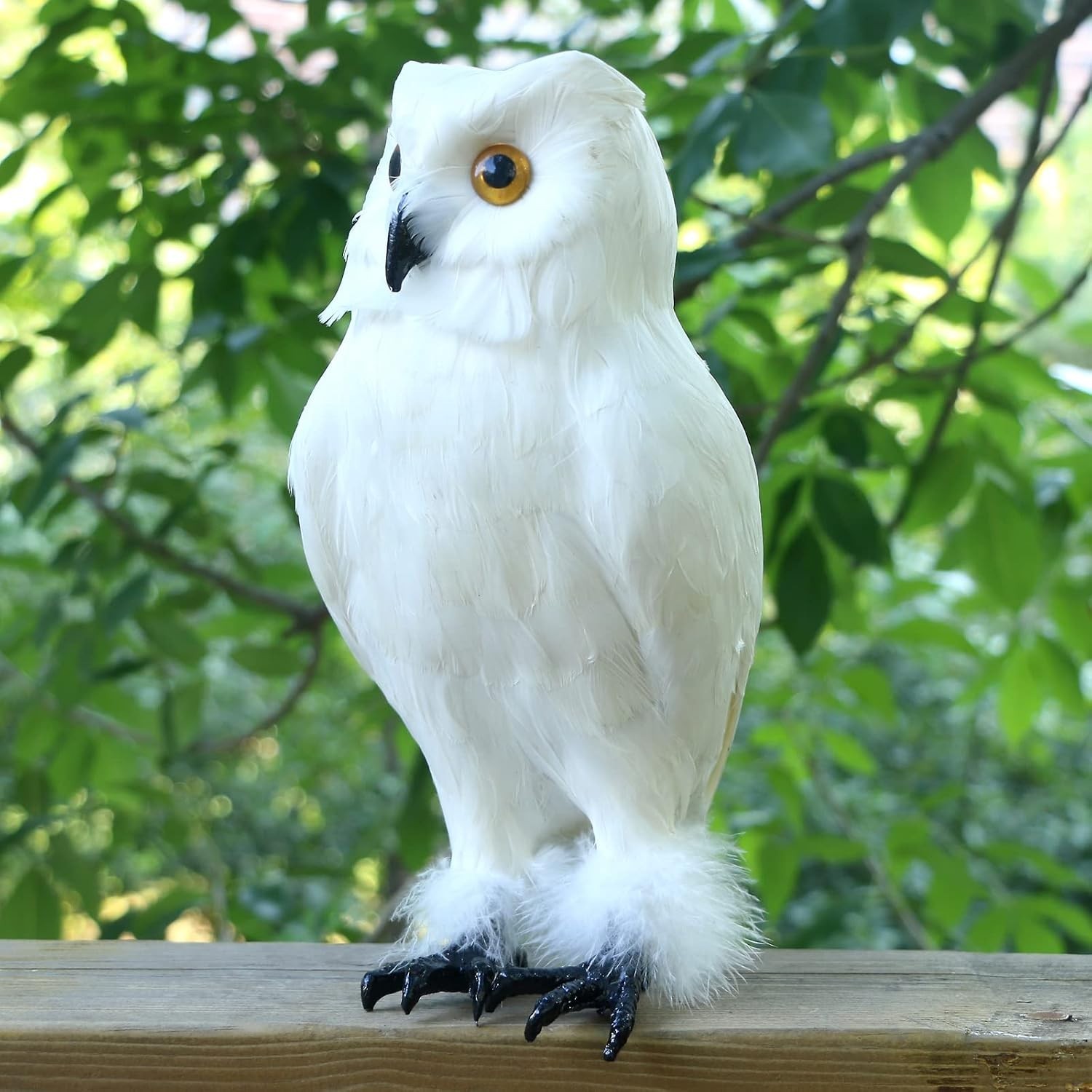 Realistic Feathered Owl Figurine, Birds Decoy Realistic Feathered Owl Figurine, Birds Decoy