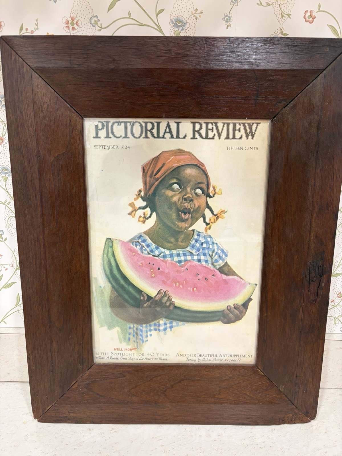 Pictorial Review Magazine 1924. Girl Eating Watermelon