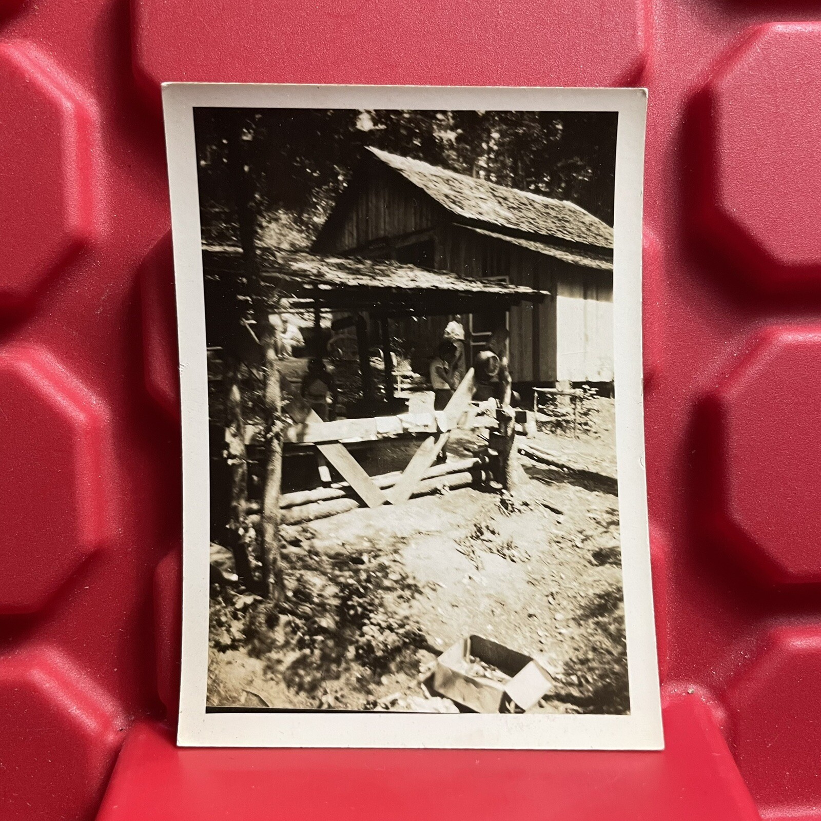 Outside Barn Snap Shot Service Atlanta GA 2.5 x 3.5 Photograph Vintage 1930s