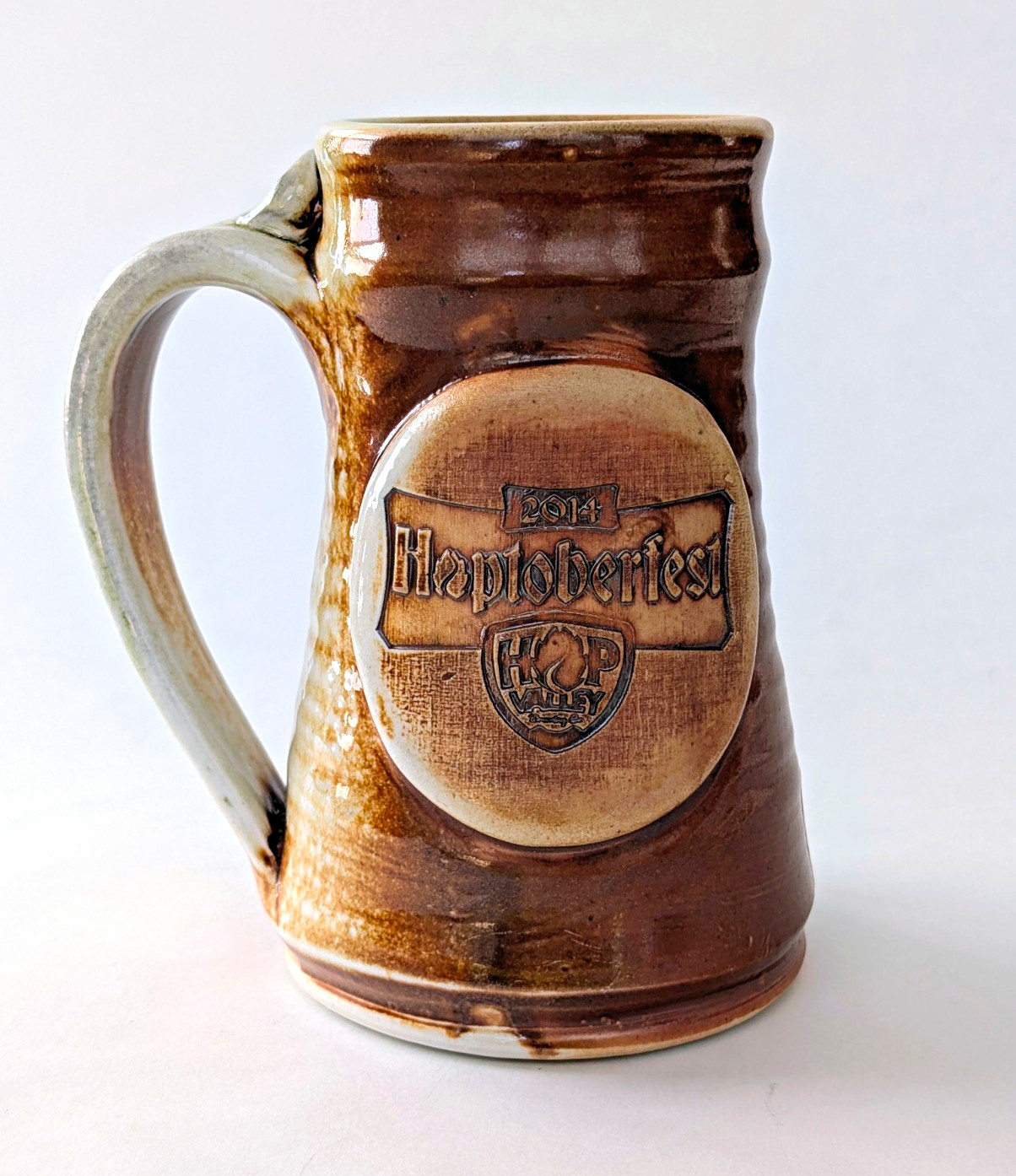 2014 Hop Valley Hoptoberfest Stoneware Beer Stein Mug Limited Ed #180/320 Signed