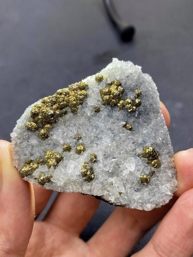 NICE！58.3g natural globular pyrite and crystal mineral specimen, China