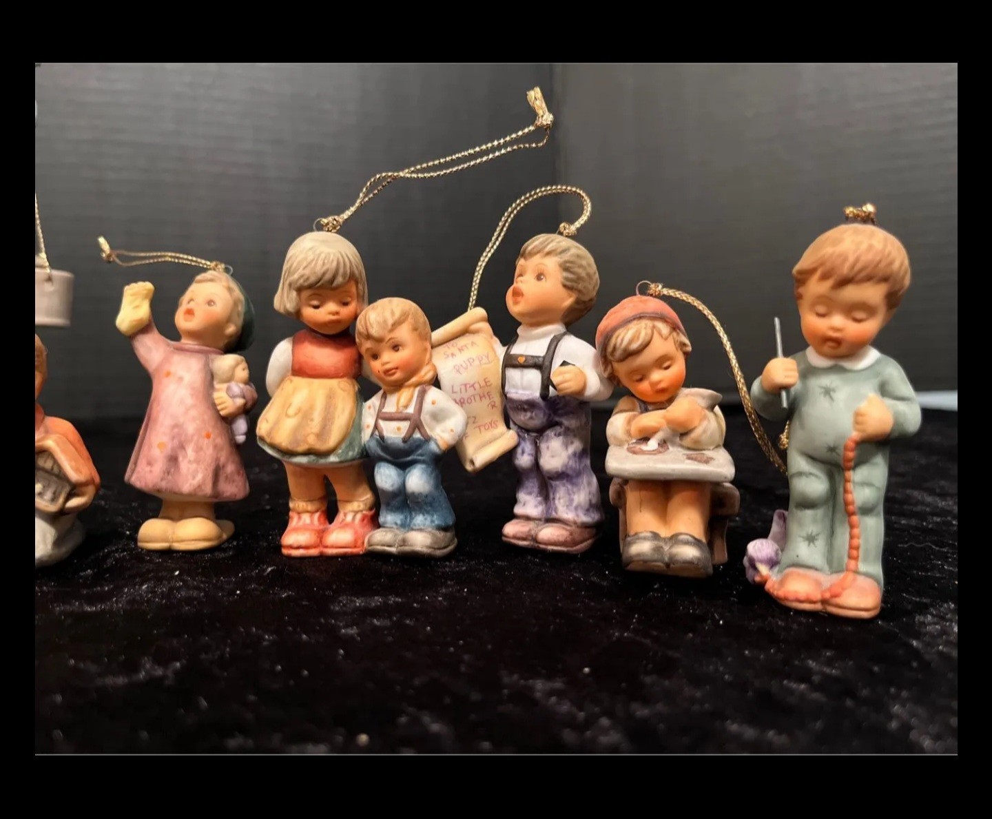 Vintage Goebel Hummel Porcelain Christmas Ornaments Figural Lot (Set Of 12)